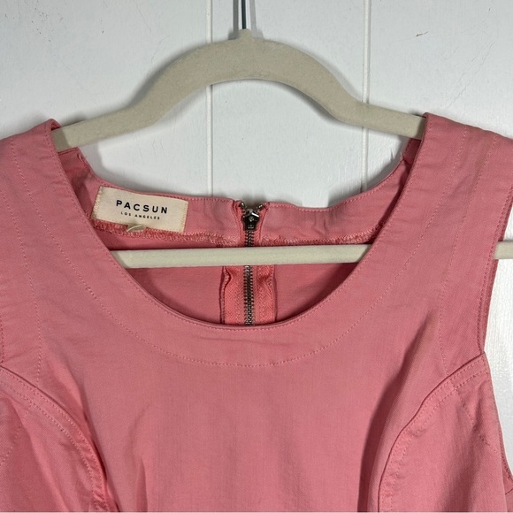PacSun Pink Denim Cut Out Barbiecore Mini Dress Small - Picture 4 of 7